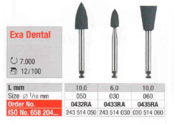 Головка полірувальна для кутового наконечника Exa Dental , Edenta